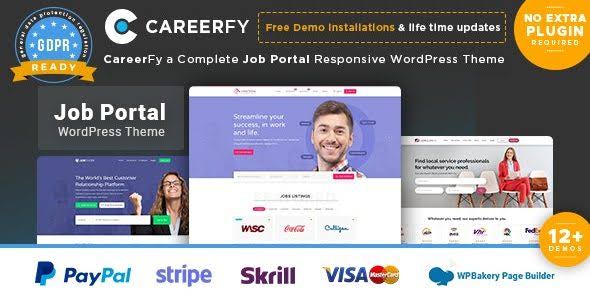 Careerfy 9.8.8 – Job Board WordPress Theme Free Download (Nulled)