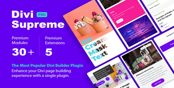 Divi Supreme Pro 4.9.97.27 – Divi Plugin for Building Amazing Divi Websites