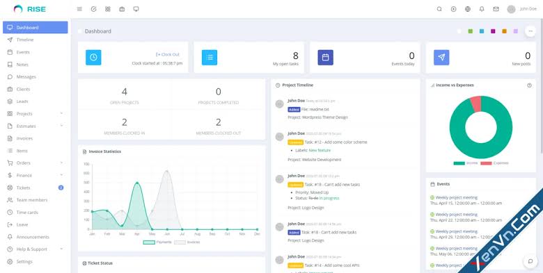 RISE – Ultimate Project Manager & CRM