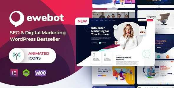 Ewebot 3.1.5 – Marketing & SEO Digital Agency WordPress Theme Free Download (Nulled)